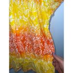IZOD Tie Dye Ombré Peplum Lightweight Cotton Blouse Photo 3