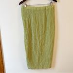 Madewell Gathered Pull On Midi Skirt Palm Leaf Green Size Medium Photo 7