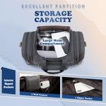 Canvas Duffle Bag for Travel, 60L Duffel Overnight Weekend Bag (Gray) Photo 5