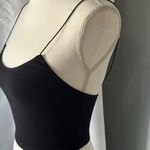 Streetwear Society  Sleek Black Spaghetti Strap Crop Top Photo 2