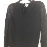 Loft Black Rhinestone Sweater M Photo 1