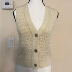 Miou Muse Knit Sweater Vest M Button Front Retro Preppy Cottagecore Women’s Size M Photo 1