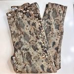 Free People FREE PEOPLE High Rise Snakeskin Print Cropped Skinny Jeans Size 29 Photo 2