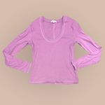 Z Supply Women's Mauve Long Sleeve Top Large Photo 1