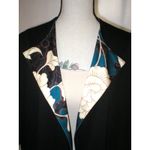 Natori NWT Open Front Topper Jacket XS S New Womens Reversible Black Aqua Beige Photo 12