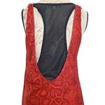 Lovers + Friends Womens Tank Top Back Mesh Snakeskin Print Sz Small Sleeveless Photo 0