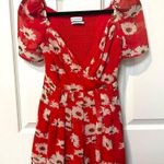Urban Outfitters  Lula red floral V neck romper Photo 2