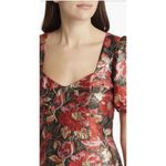 Adelyn Rae  Claris Mini Dress Pink Black Floral Puff‎ Sleeve Party Size Medium Photo 2