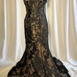 Jovani  Gorgeous Black and Tan Strapless Gown | 6 Photo 0