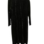 Vintage 90s black Gold embellished crushed velvet maxi dress Holiday whimsigoth Size L Photo 11