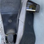 Women Gray Faux Suede Heeled Boots with Slouchy Design and Silver Buckles Size undefined Photo 1