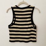 Rachel Parcell [] Tan Black Striped Ribbed Knit Racerback Sleeveless Tank NWT XL Photo 1