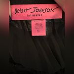 Betsey Johnson Vtg S Black ACCORDION Chiffon BABYDOLL Negilee Chemise Pink Bows Photo 3