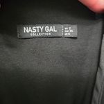 Nasty Gal  Black Satin Peplum Top Size 2 Photo 5