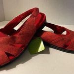 Grasshoppers Women Sandals 8.5 Wide Red Floral Adjustable Sling Back NWT Size undefined Photo 0