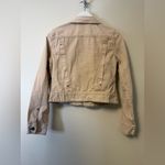 Free People  Blush Tan Cotton Denim Jean Jacket Trucker Style #OB483573 Small Photo 8