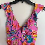 A pea in the pod Women’s  One Piece Maternity Ruffle Tie Back Swimsuit Size Small Photo 2