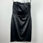 White House | Black Market Strapless Satin Mini Dress - Size 2 Glam LBD Photo 12