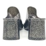Jeffrey Campbell  Petra Block Heel Jelly Slide Black Glitter Sandal Womens Size 7 Photo 7