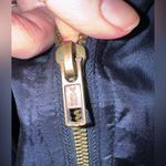 Lavon Vintage Womens Silk Bomber Zip Jacket Pockets Navy Blue XL Photo 11