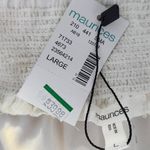 Maurice's White Off The Shoulder Dress NWT Size Large Smocked Ivory Dress Photo 8