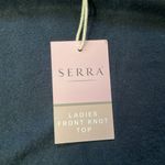 Serra  Ladies Black Front Knot Scoop Neck Top | Size Large NWT Photo 5