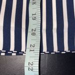 J Crew Women's Pleated Striped Skirt Midi Lined Pull On Navy Blue White Size 0 Photo 5