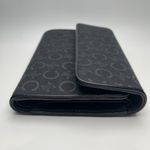 CELINE Triomphe Printed Canvas & Leather Compact Wallet - Black - Preowned Photo 3