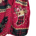 Heirloom Collectibles Christmas Sweater Bells Wreath Scottie Dog Stocking 22/24 Red Size undefined Photo 1