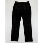 Lafayette 148 NEW YORK Womens Black Metallic Print Straight Leg Jeans Size 10 Photo 6