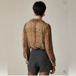 J.Crew  Women’s Ruffle Button-up Shirt in Leopard-Print  Size 4 NWT #CF437 Photo 2