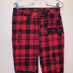 Blackheart Hot Topic Red & Black Plaid Super Skinny Pants Photo 4