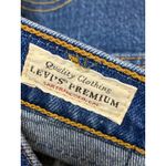 Levi's  Premium Women's Blue Dark Wash Distressed Cutoff Denim Jean Shorts Size M Photo 3