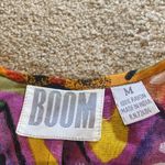 BOOM Multi Color Hippie Slouchy Sleeveless Short Romper w Pockets Size M Orange Size M Photo 5