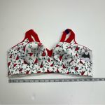 Catherines  Intimates No Wire Cotton Comfort White Red Cardinal Bra Size 48DD NEW Photo 6