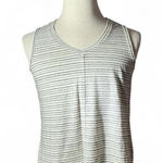 KÜHL Striped V Neck Tank Top White Blue Casual Athletic Women's Size M Size M Photo 0