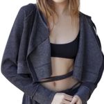 Urban Outfitters NWT Out From Under Koa Open Front Cropped Hoodie Jacket Gray Si Photo 0
