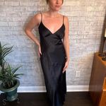 Victoria's Secret Vintage  Black Silk Maxi Gown Photo 1