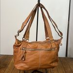 Banana Republic  camel color Leather satchel Shoulder Bag with crossbody strap Photo 1