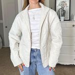 Nina White quilted zip-up puffer lightweight Photo 7
