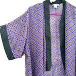 Sans Souci  size small kimono style open front short sleeve‎ cardigan blue purple Photo 2