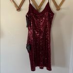 Lulus Sparkling Burgundy Sequin Mini Dress Photo 4