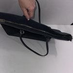 Rowallan Large Old Money Minimalist Navy Blue Canvas Tote Purse Photo 13