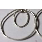 Source Unknown NIP Trades Of Hope Silver Tone Double Hoop 2 1/3” Ava Fish Hook Retro Earrings Photo 2