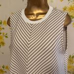 Strut & Bolt Herringbone Sleeveless Dress Taupe white size M Photo 4