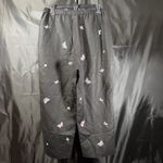 Coldwater Creek  Capri Pants Size 12 Black Embroidered Summer Butterflies Photo 4