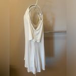 Open Shoulder, Open Back Short Sleeve Shirt White Photo 3