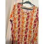 The Pioneer Woman 1X Floral &‎ Striped Short Sleeve Dress For Women White Photo 2