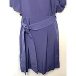 C. Luce Short Cold Shoulder Tie Waist Cut Out Back Mini Dress Blue Size Small Photo 4