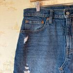 Levi's Levi’s denim mini skirt in blue medium wash jean distressed size 30 Photo 2